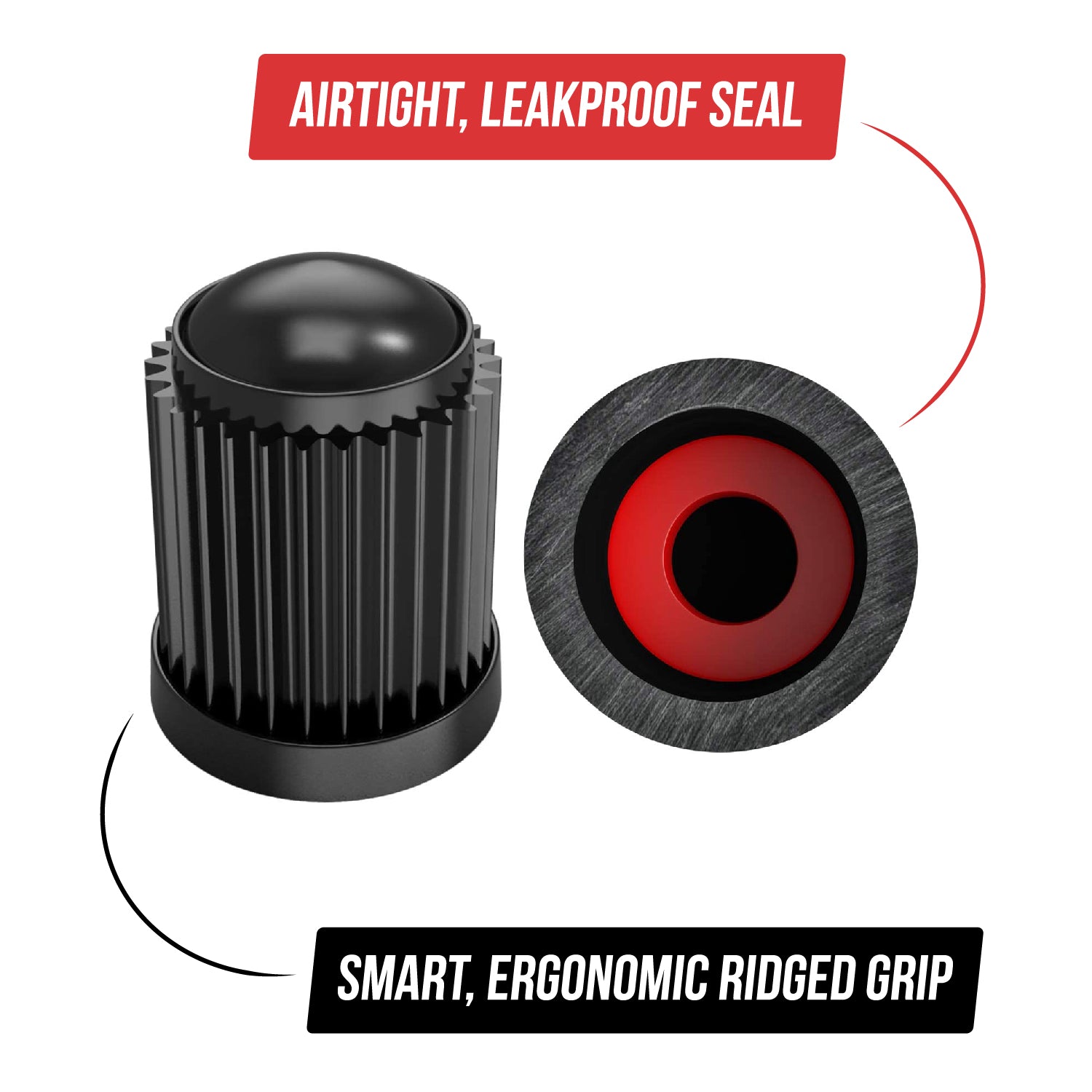 Tire Valve Caps Black, Universal Stem Covers for Trucks, SUVs, Bike and Bicycle, Cars, Motorcycles | Heavy-Duty, Airtight Seal | Screw-On, Easy-Grip Use (30 Pack) - TiresFX