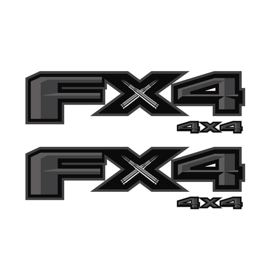 FX4 4x4 Black Bullets Decal Replacement Sticker Ford F 150 Bedside Emblem for 4x4 Truck Super Duty