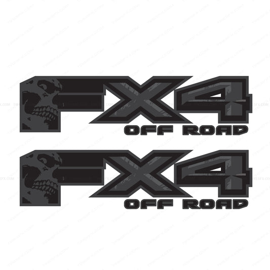 FX4 Off Road Skull Decal Replacement Sticker Ford F 150 Bedside Emblem for 4x4 Truck Super Duty