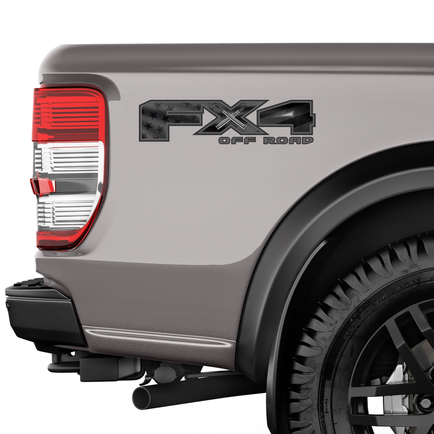 FX4 Off Road Black Flag Decal Replacement Sticker Ford F 150 Bedside Emblem for 4x4 Truck Super Duty