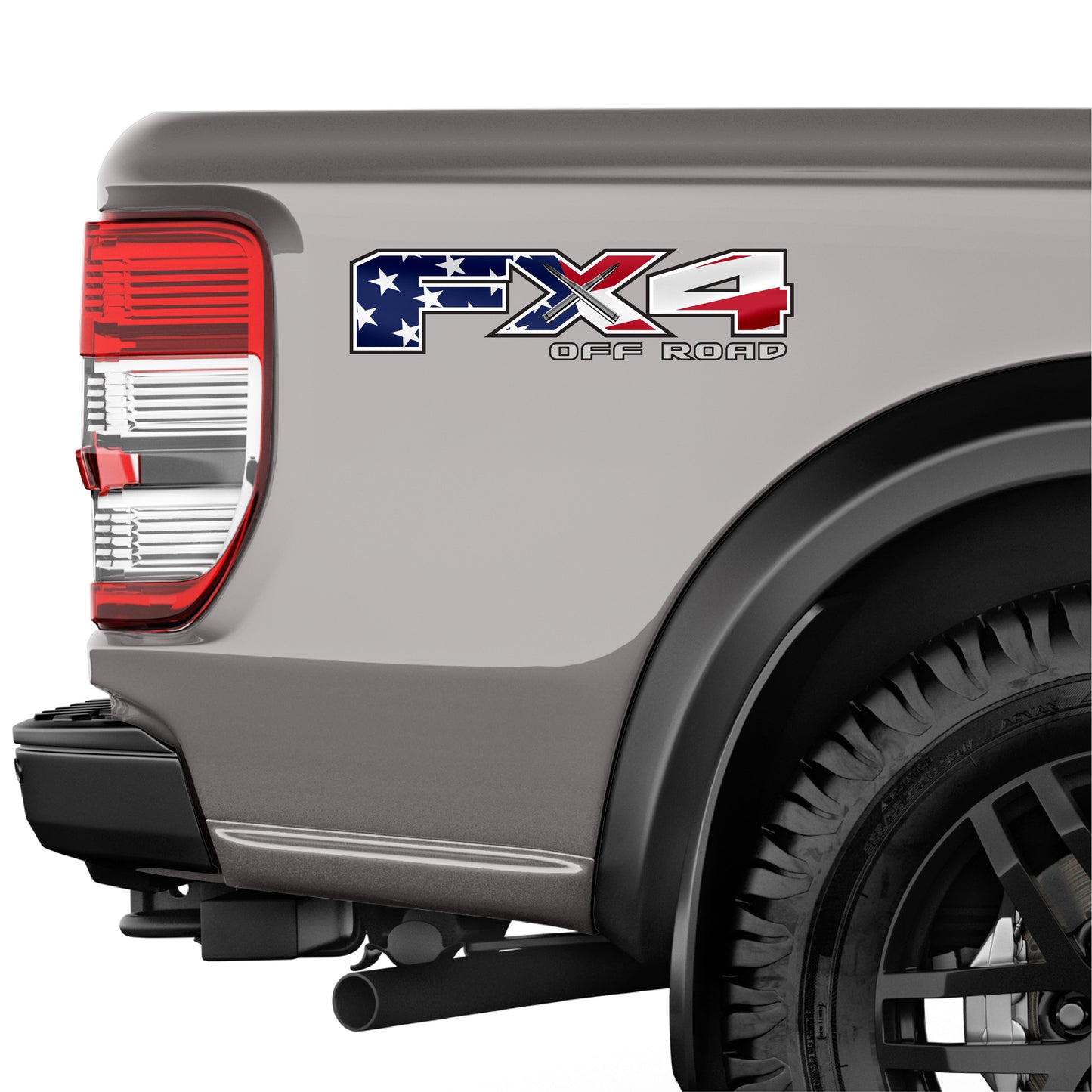 TIRESFX FX4 Off Road Decal USA Flag Replacement Sticker Ford F 150 Bedside Emblem for 4x4 Truck Super Duty F250 F350 F450 - TiresFX