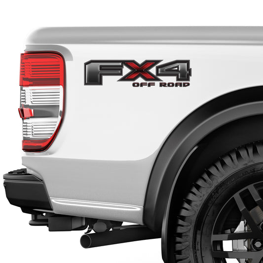 FX4 Off Road Decal Replacement Sticker Liquid Metal Ford F 150 Bedside Emblem for 4x4 Truck Super Duty F250 F350 F450 - TiresFX