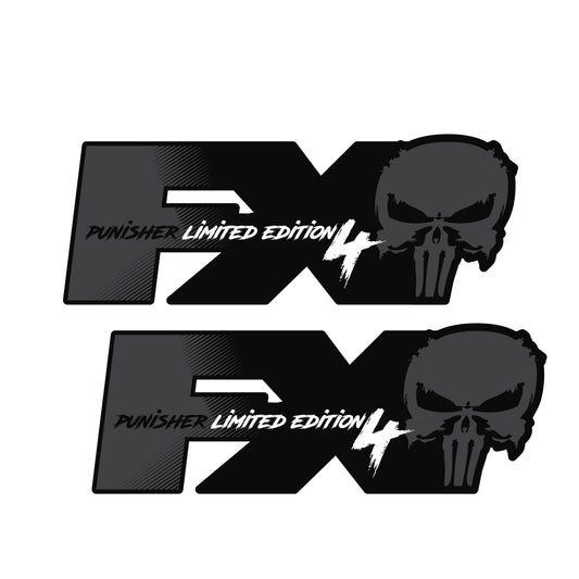 FX4 Punisher Off Road Decal Replacement Sticker Ford F 150 Bedside Emblem for 4x4 Truck Super Duty F250 F350 F450