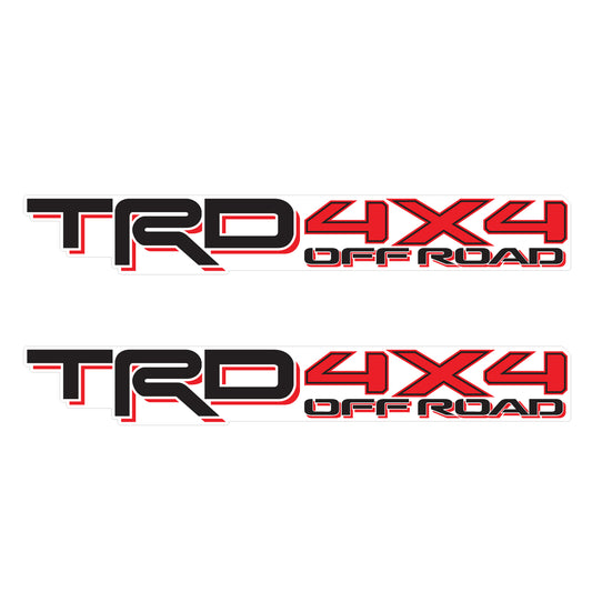TRD 4x4 Off Road Decals Stickers | Red-Black - TiresFX