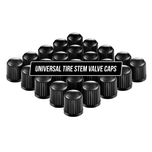 Tire Valve Caps Black, Universal Stem Covers for Trucks, SUVs, Bike and Bicycle, Cars, Motorcycles | Heavy-Duty, Airtight Seal | Screw-On, Easy-Grip Use (30 Pack) - TiresFX