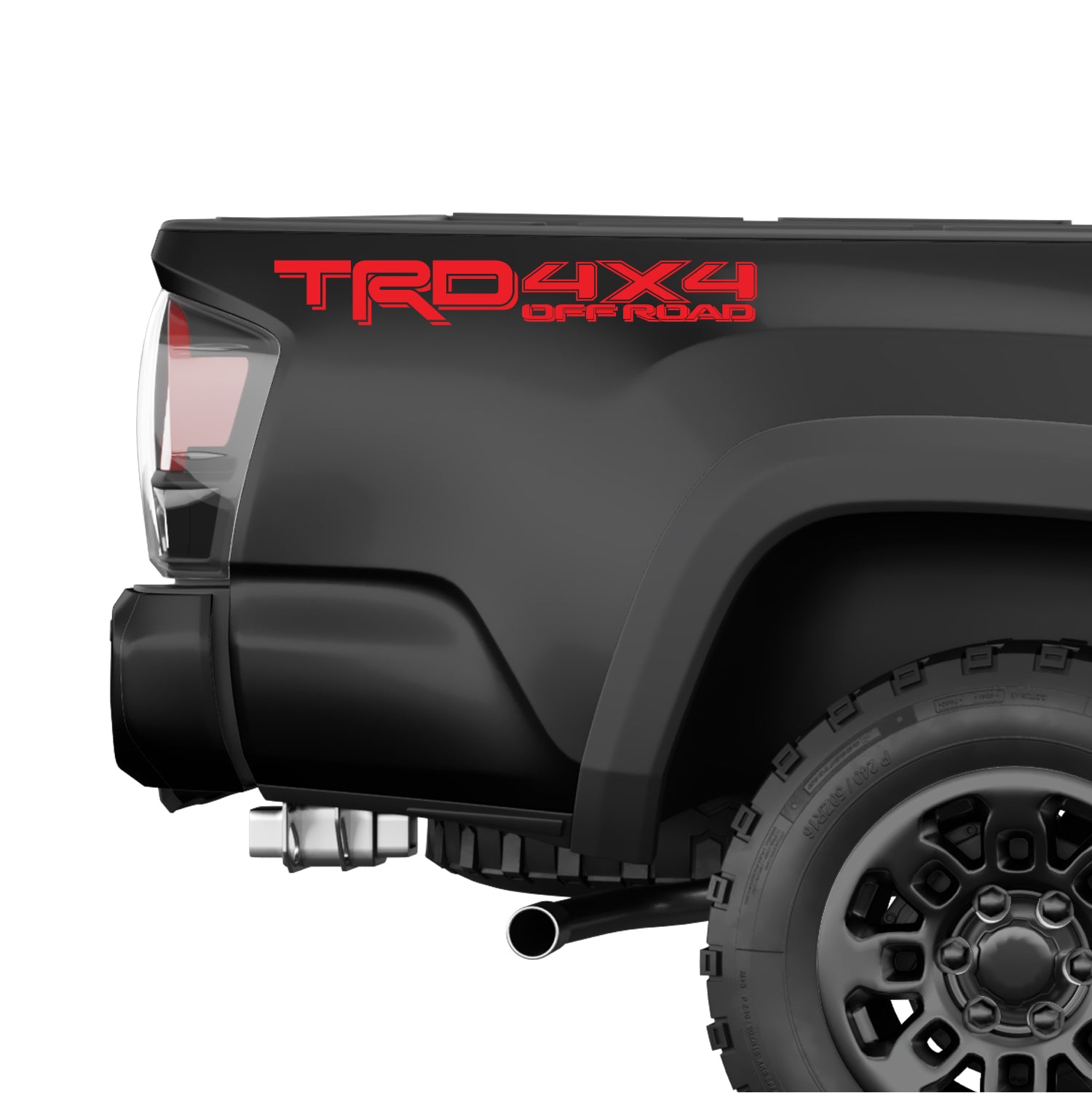 TRD 4x4 Off Road Decals Stickers | Red - TiresFX