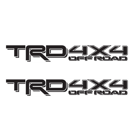TRD 4x4 Off Road Decals Stickers | Black - TiresFX