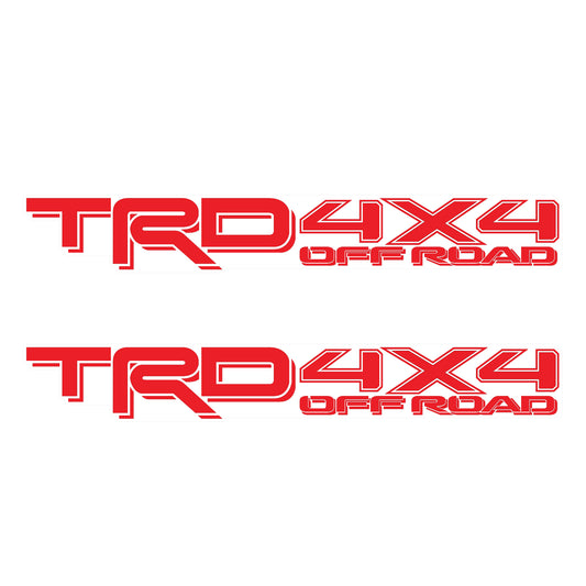 TRD 4x4 Off Road Decals Stickers | Red - TiresFX