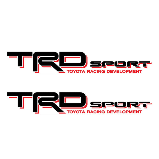 TRD Sport Decals for Tacoma, Racing Development Sticker | Black-Red - TiresFX