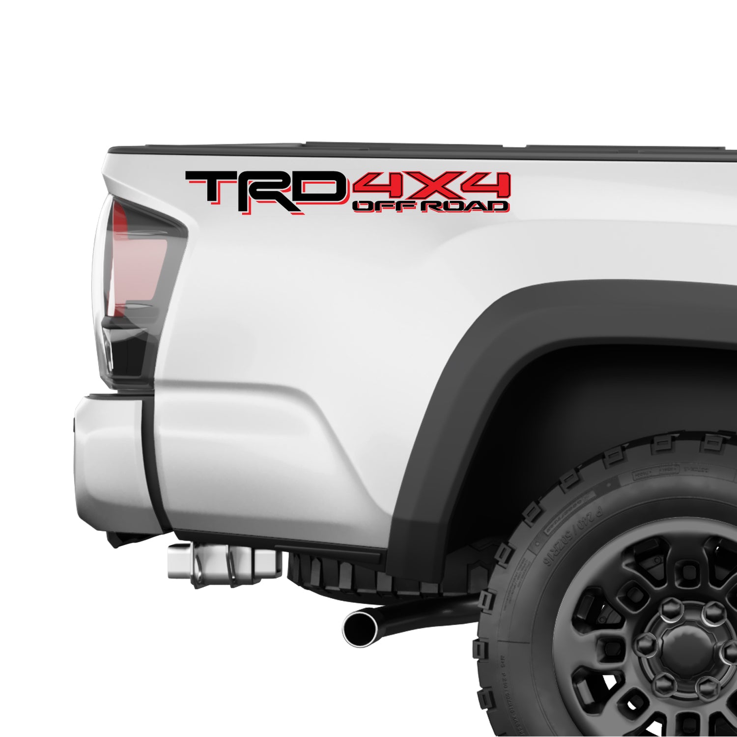 TRD 4x4 Off Road Decals Stickers | Red-Black - TiresFX