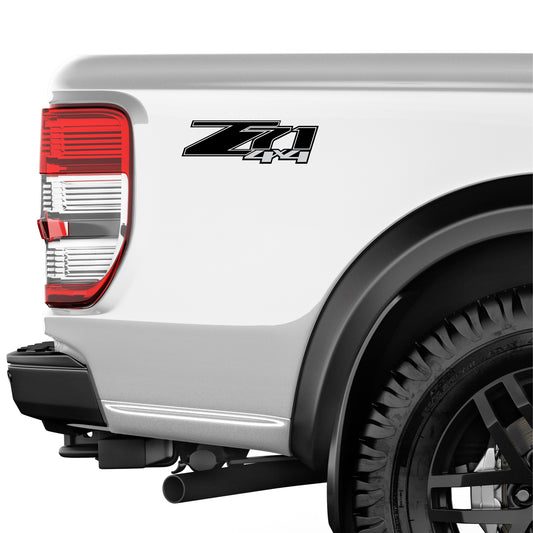 Z71 4x4 Black Blackout - F - 1500 2500 HD Stickers - TiresFX