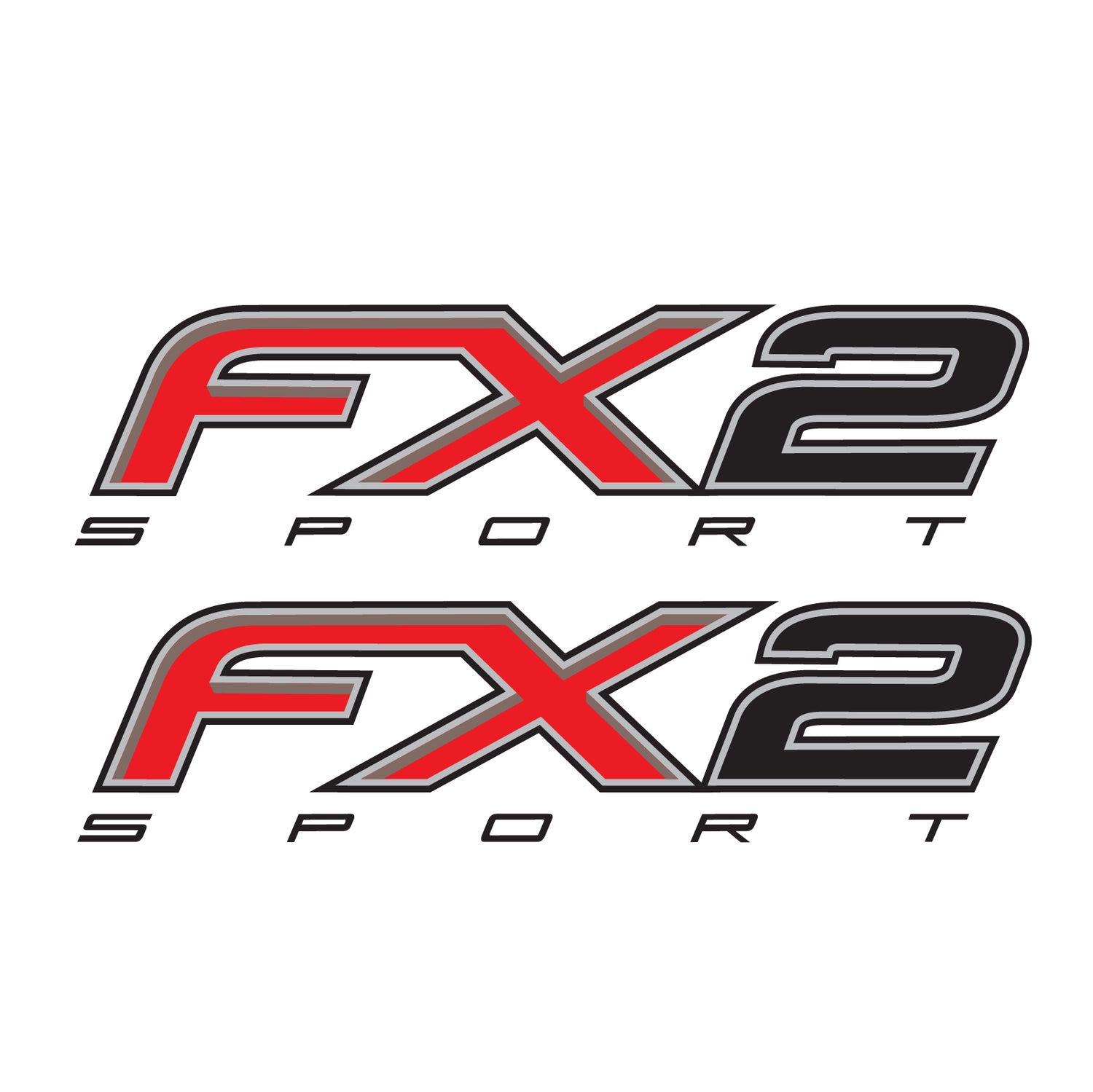 thumbnail image 2 of 2x Oracal 651 FX2 Hybrid Vinyl Decal Sticker - Truck Off Road Bed Side F150 F250 Offroad 4x2 2 of 4